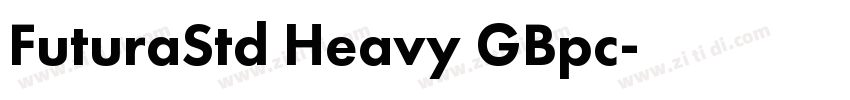 FuturaStd Heavy GBpc字体转换